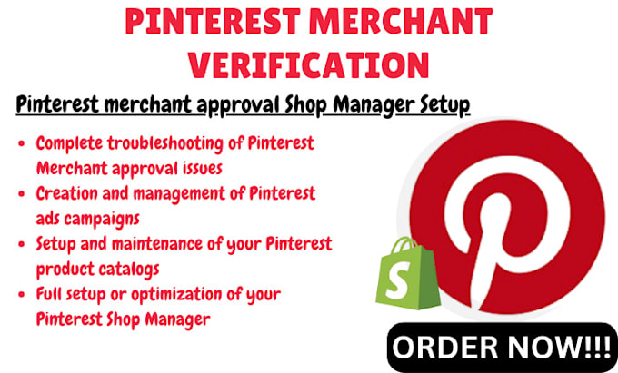 Gig Preview - Get your pinterest merchant account approved hassle free