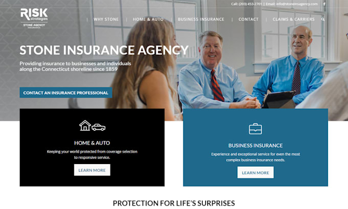 Gig Preview - Build life and  health insurance medicare home care health insurance website