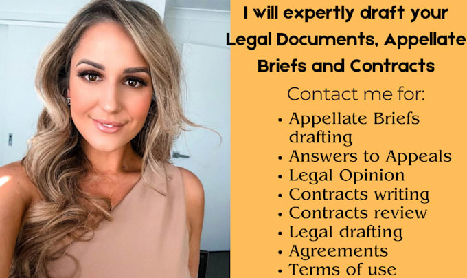 Gig Preview - Write  legal documents, and  contracts and agreements