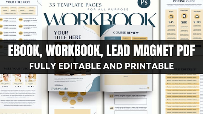 Gig Preview - Workbook, ebook pdf design, journal ebook formatting, cookbook, lead magnet