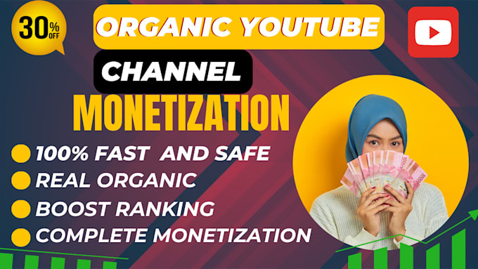 Gig Preview - Do organic promotion for complete youtube monetization