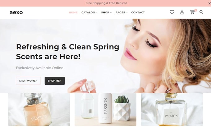 Gig Preview - Build online perfume store deodorant store perfume shopify store fragrance store