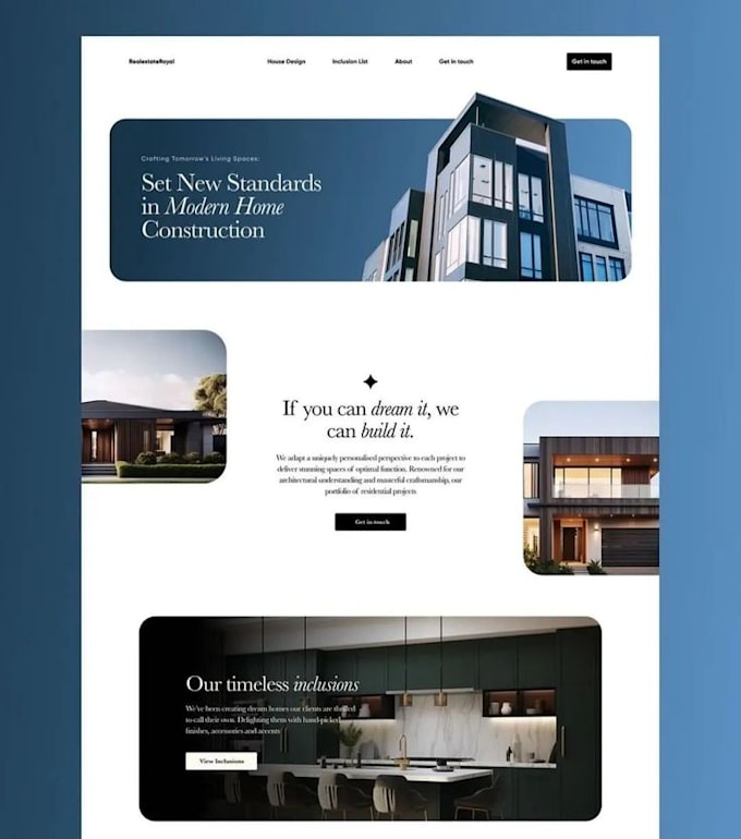 Gig Preview - Design real estate website, landing page, property website, real estate idx