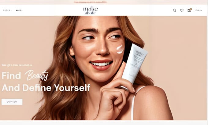 Gig Preview - Build skincare shopify store, beauty shopify store skincare website beauty store