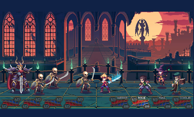 Gig Preview - Create pixel art game characters with animation for nft games, 8 bit pixel art