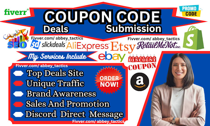 Bestseller - manually submit coupon to top 150 popular deal sites, coupon code submission