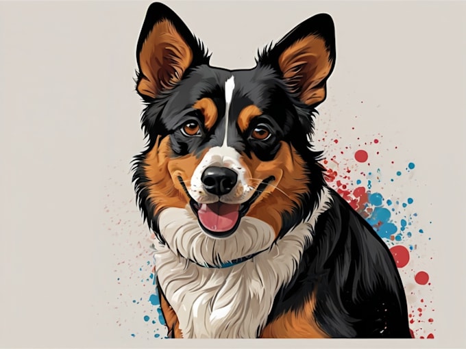 Gig Preview - Draw illustration animal pet cartoon portrait vector art