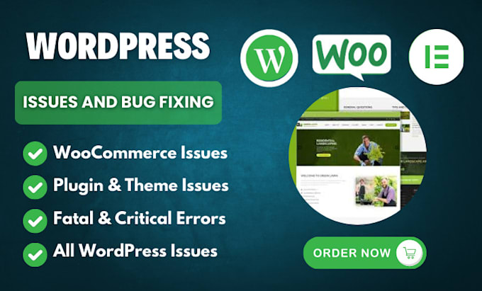 Gig Preview - Fix wordpress website fix wordpress error wordpress help fix wordpress bug