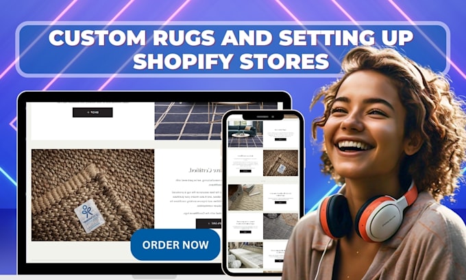 Gig Preview - Design custom rug store shopify website