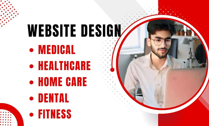 Gig Preview - Design modern home care, fitness, dental and medical website