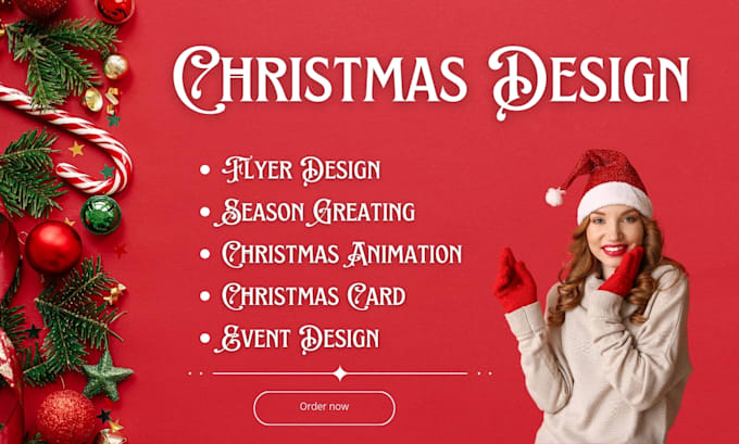 Gig Preview - Design christmas flyers party posters event invitations social media graphics