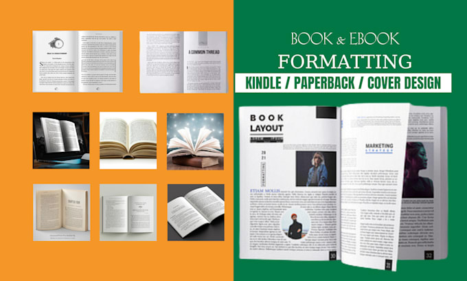 Gig Preview - Book formatting kindle ebook formatting paperback layout design KDP book cover