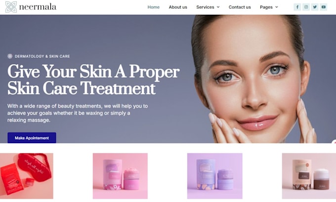 Gig Preview - Design feminine care shopify store skincare feminine products feminine website