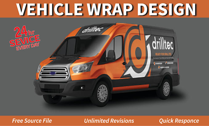 Gig Preview - Professional van wrap design, vehicle wrap, car wrap design