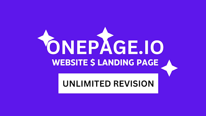 Gig Preview - Create website or landing page with onepage dot io