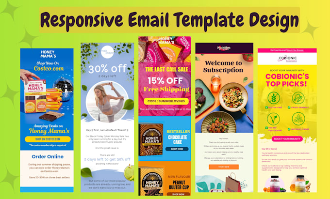 Gig Preview - Do responsive klaviyo newsletter email template for shopify email marketing