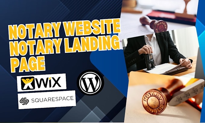 Gig Preview - Build a responsive notary website, notary landing page, and notary logo design