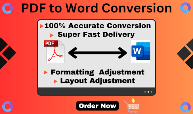 Gig Preview - Do  PDF to word and google docs conversion