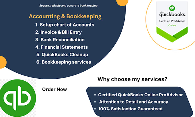 Gig Preview - Do bank reconciliation and bookkeeping in quickbooks online