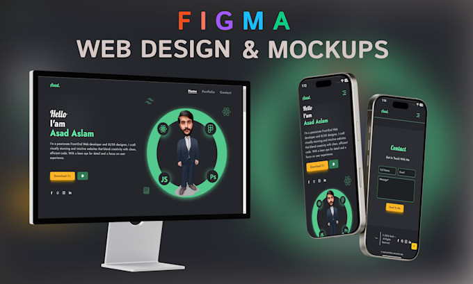 Gig Preview - Do figma design, website ui design, website mockup, figma landing page or ui ux