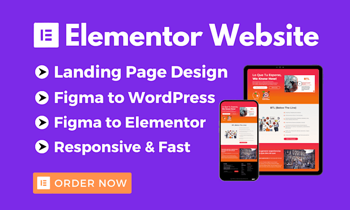 Gig Preview - Do elementor landing page, figma to elementor, figma to wordpress landing page