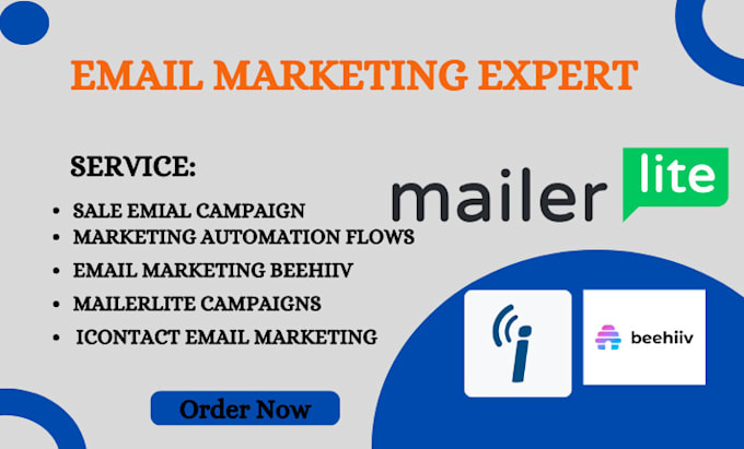 Gig Preview - Create sales and marketing flows email campaigns using beehiiv, mailerlite