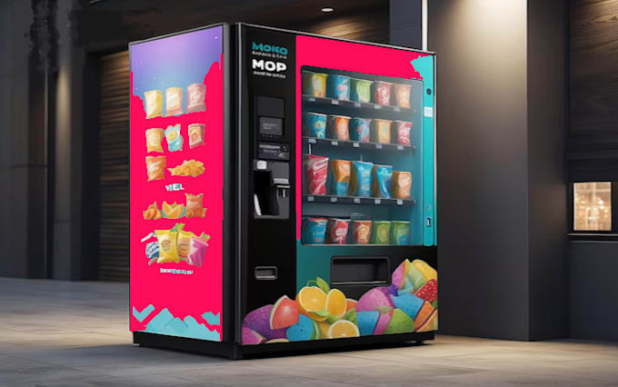 Gig Preview - Design creative and professionally vending machine atm machine wrap