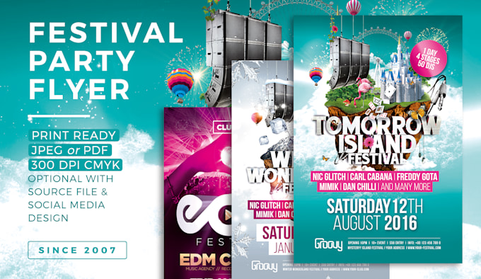 Bestseller - design festival party flyer