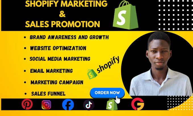 Gig Preview - Promote shopify store shopify dropshipping store shopify marketing store boost