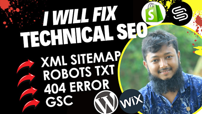 Gig Preview - Fix technical SEO and XML sitemap, robots txt, gsc, 404 error