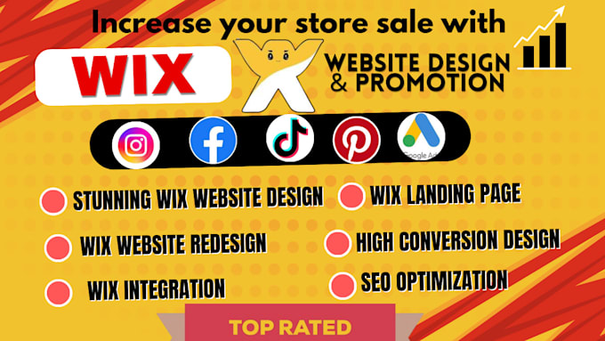 Gig Preview - Build wix ecommerce website design wix website development wix expert developer