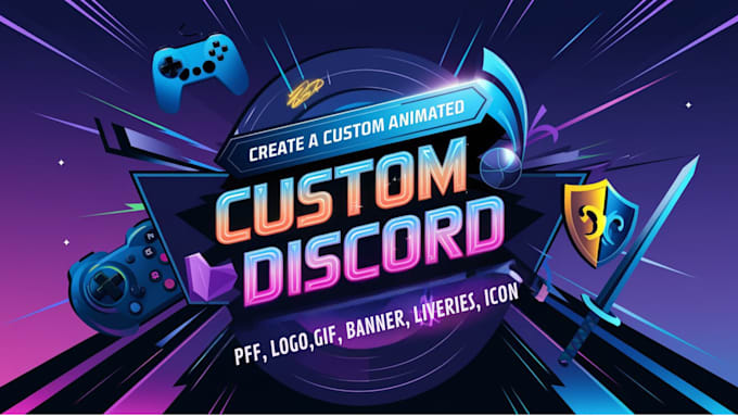 Gig Preview - Create a custom animated discord pfp, gif, logo, banner, liveries, icon for you