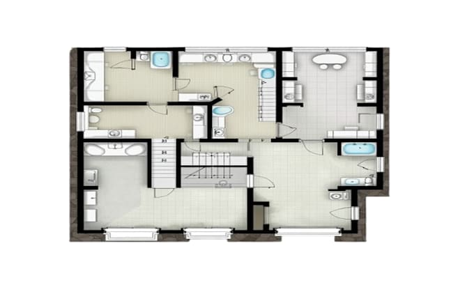 Gig Preview - Draw autocad 2d floor plan, professional architectural project in revit