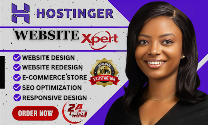 Gig Preview - Hostinger website design hostinger website redesign hostinger website design