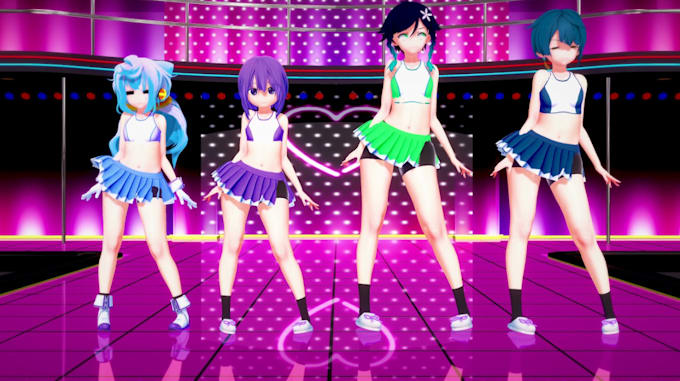 Gig Preview - Animate mmd pv for your original music and create 3d model for vtuber, vrchat