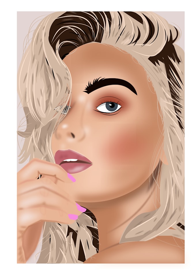 Gig Preview - Do a vector face illustration