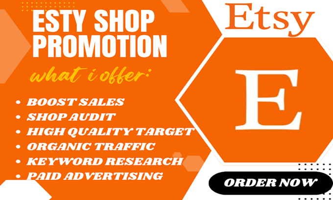 Gig Preview - Setup etsy digital product shop  esty listing etsy SEO promotion