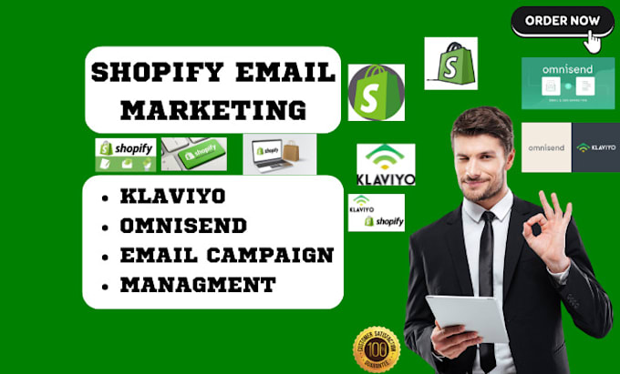 Gig Preview - Klaviyo email marketing omnisend email campaign management shopify store setup