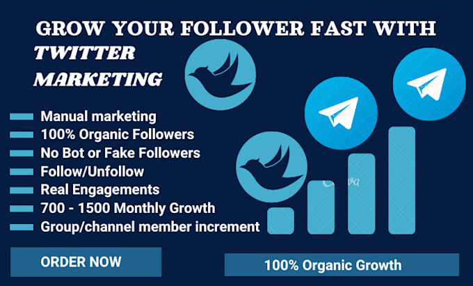 Gig Preview - Do twitter x marketing, organic followers growth x manager, nft token promotion