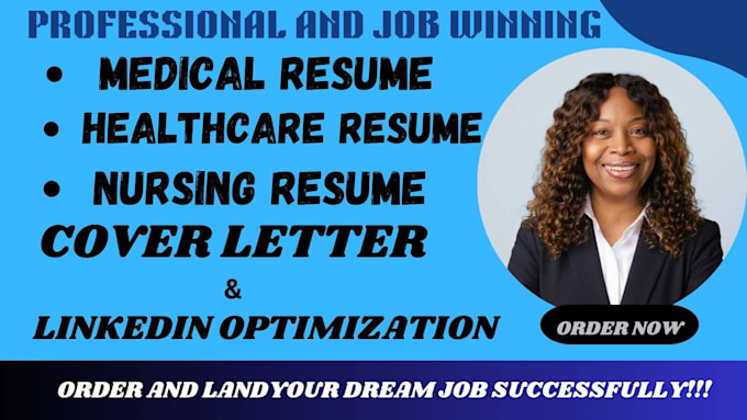 Gig Preview - Write a medical resume, health care resume, resume writing and nursing resume