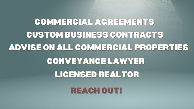 Gig Preview - Draft legal contracts and agreements, commercial properties conveyance attorney