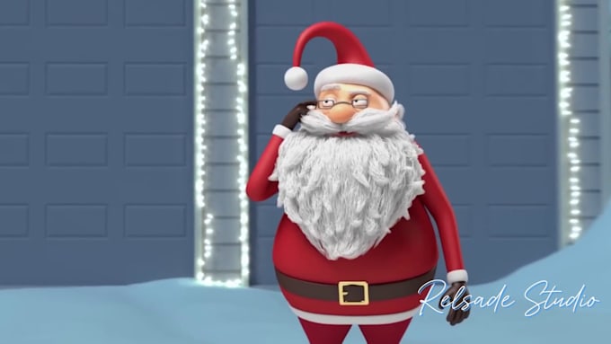 Gig Preview - Do christmas animation 3d character animation merry christmas 3d logo animation