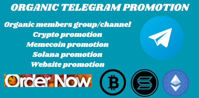 Gig Preview - Do crypto telegram promotion, telegram subscriber organically