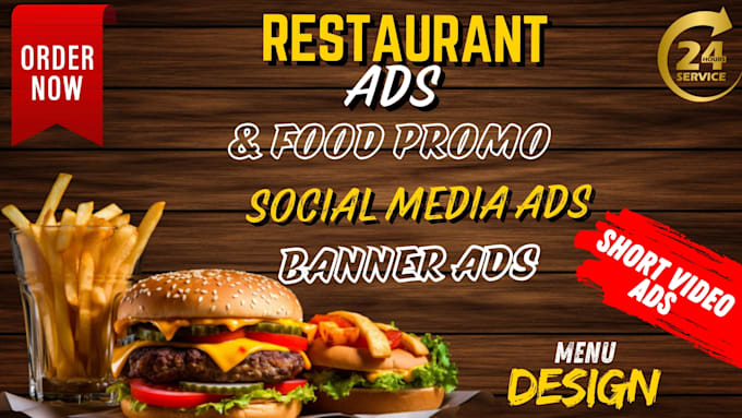 Gig Preview - Create restaurant food promo video or promotional video ads