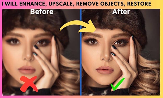 Gig Preview - Enhance, upscale, remove objects, restore and colorize photos