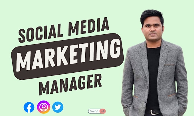 Gig Preview - Be your social media marketing manager and content creator