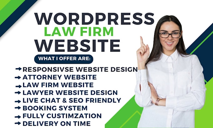 Gig Preview - Build lawyer website, law firm website, attorney website, notary, legal website