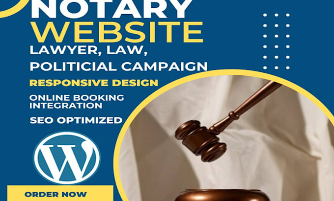 Gig Preview - Build notary law firm website template  notary website template notary template