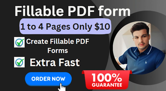 Gig Preview - Create a fast and professional fillable pdf form