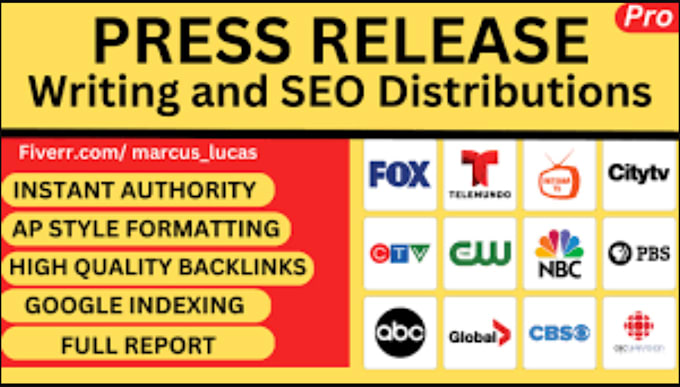 Gig Preview - Publish your content on press release bezinga,barchart,yahoo finance